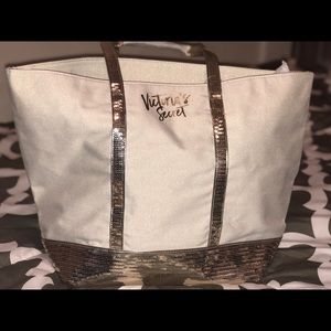 Victoria's Secret cream tote